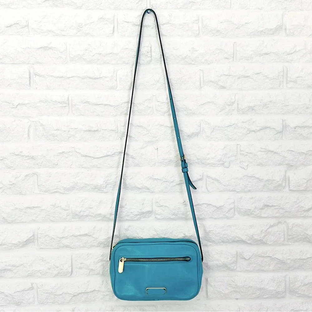 Marc by Marc Jacobs Turquoise Leather ‘Sally’ Crossbody Bag